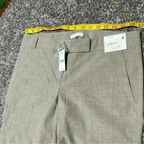 New York And Company City Stretch Luxe Ankle Slim Stretch Tan Pants Size 6 NWT - Picture 7 of 12